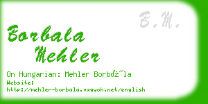 borbala mehler business card